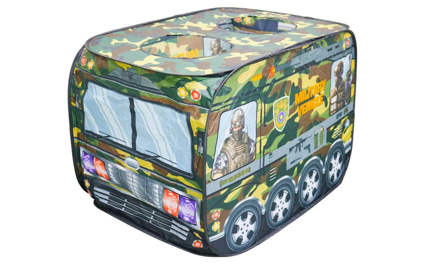 Image 2: Military Vehicle Army Foldable Play Tent