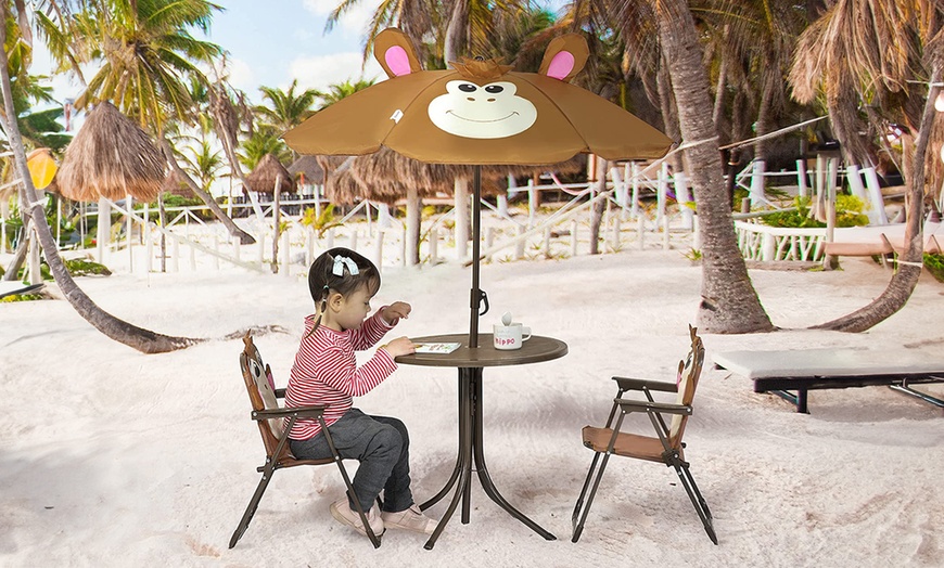 Image 1: HomCom Kids Bistro Table and Chair Set