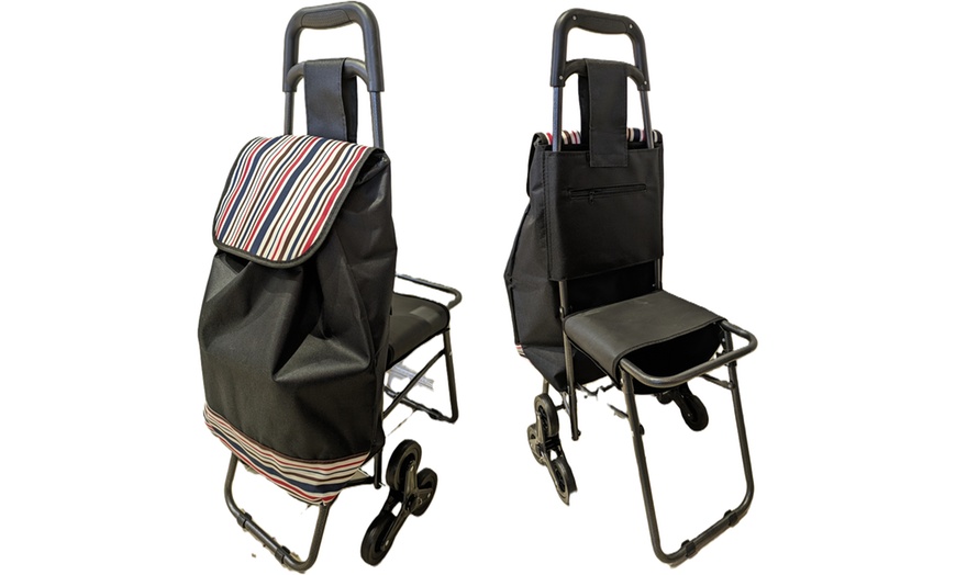 Image 4: Shopping Trolley with Fold Down Seat