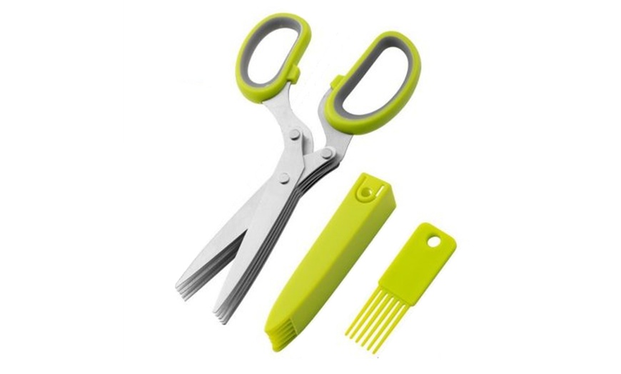 Image 2: Five-Layered Vegetable Cutting Scissors 