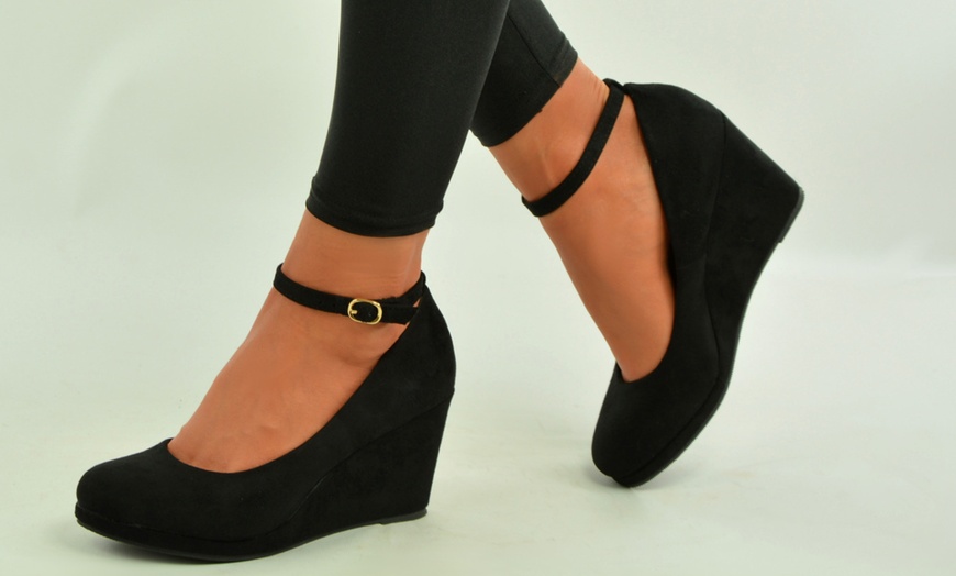 Image 2: Women's Ankle Strap Wedges