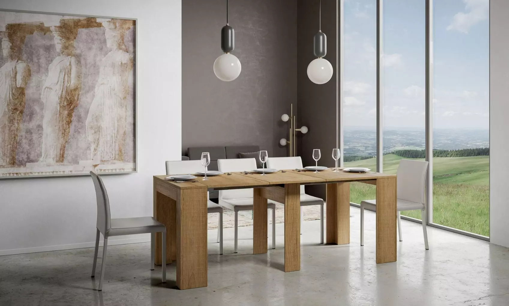 Mesa consola extensible Modem con 3 o 5 extensiones