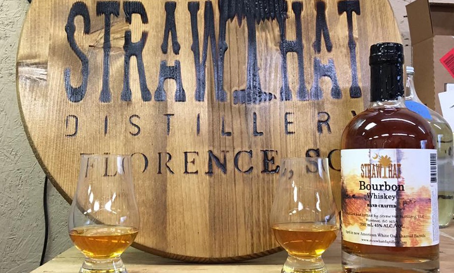 Distillery tour with shirts and glasses for a unique experience