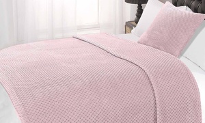 Waffle Faux Mink Throw