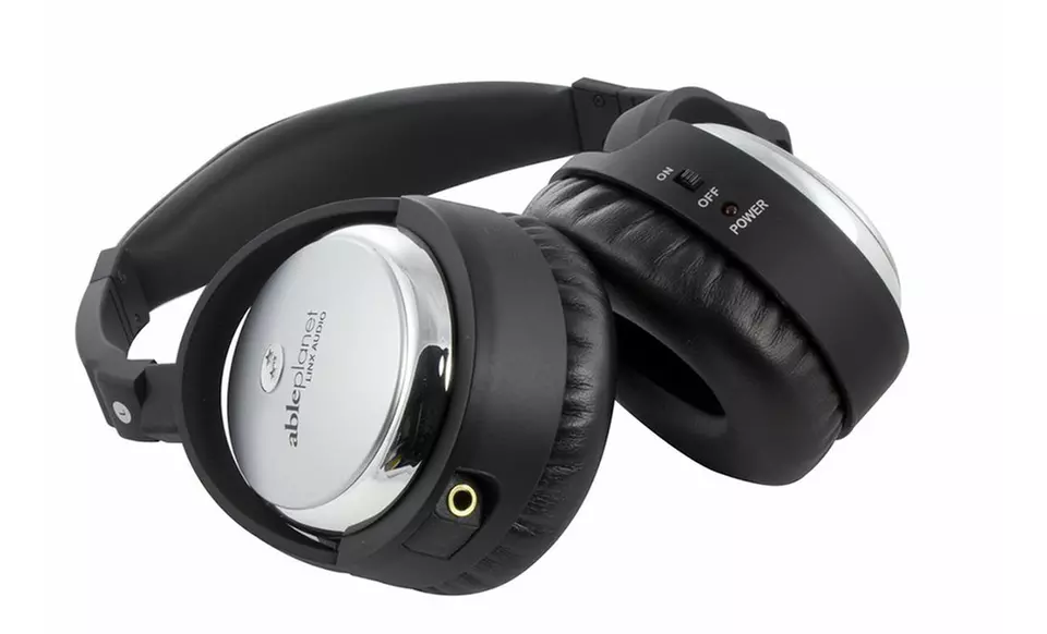 Able Planet True Fidelity Active Noise-Canceling Around-the-Ear Headphones with Inline Mic and Music Controls - Second Medium