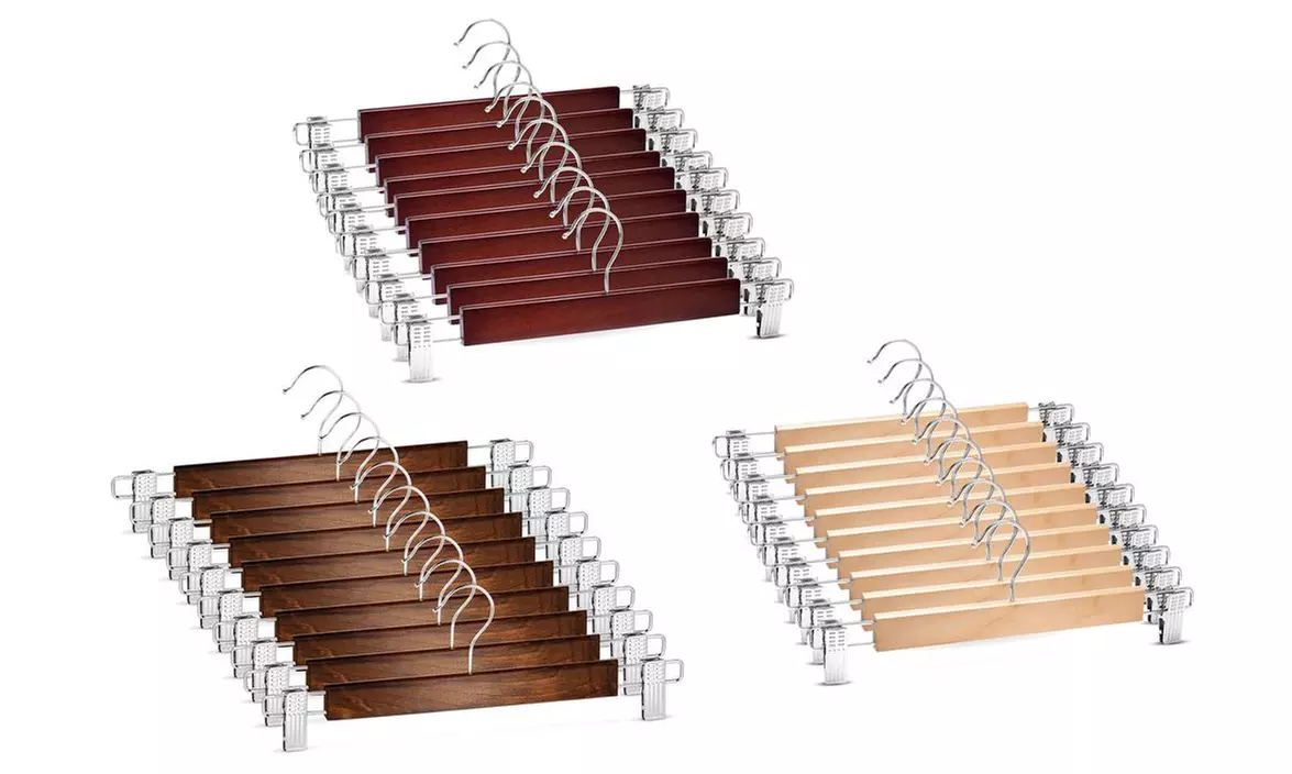 Pants Hangers with Metal Clips (10- or 20-Pack) - Primary Image