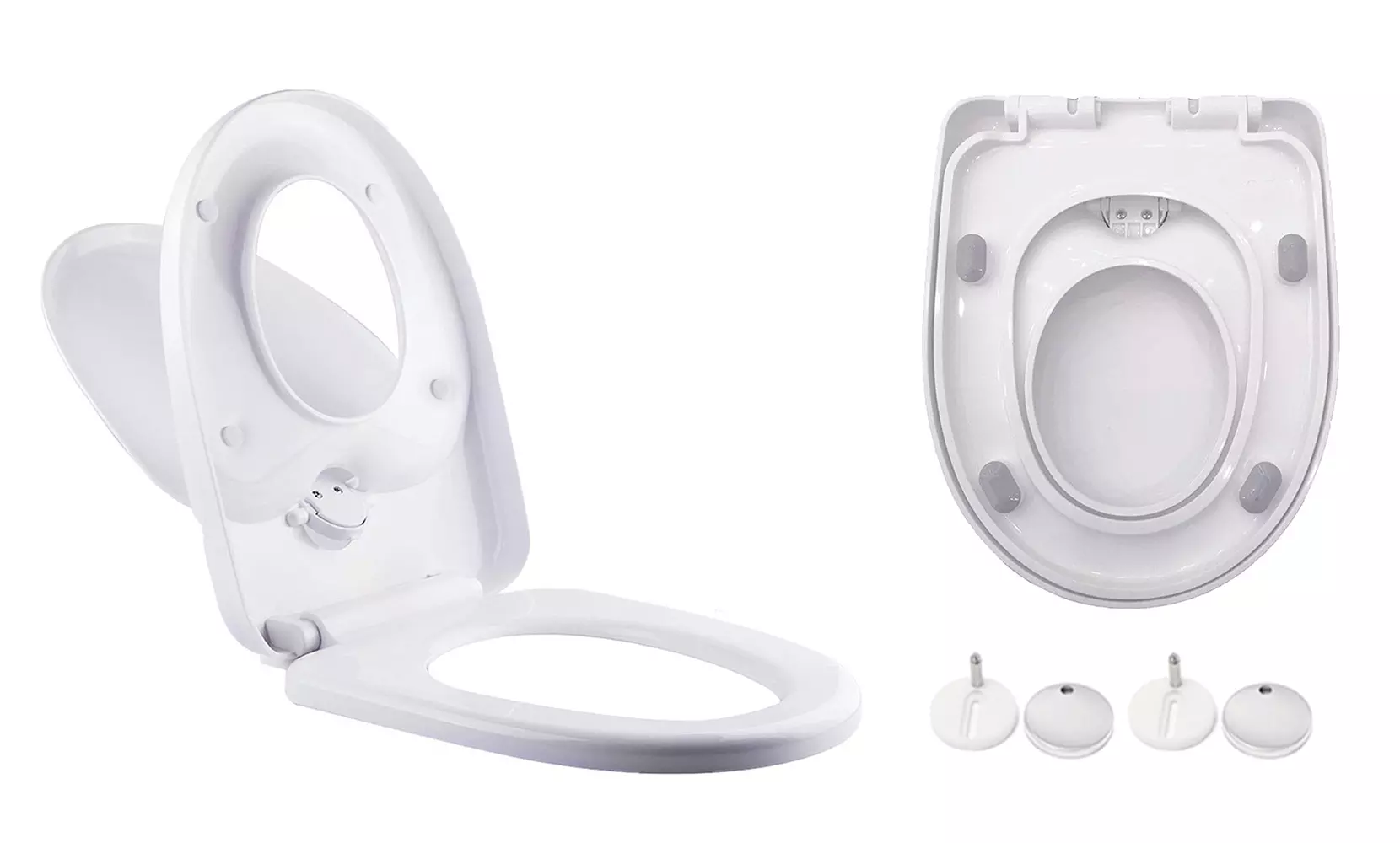 Abattant WC familial 3 en 1, fermeture lente, adapté aux enfants - Second Medium