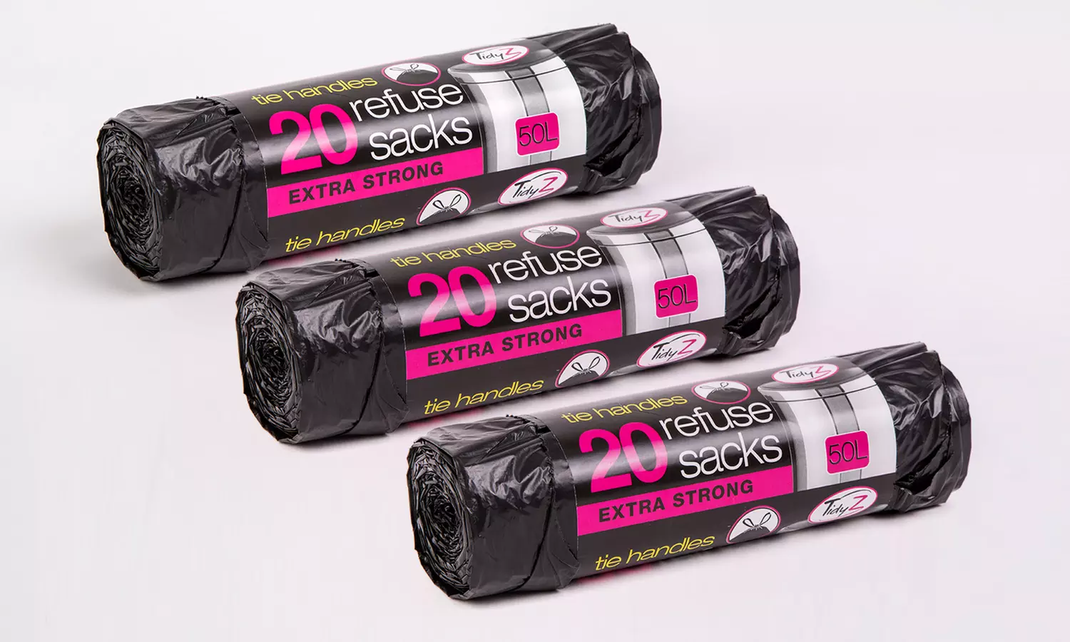 One-Year Supply: 200 Extra Strong Large Refuse Sacks With Tie Handle and 50L Capacity for £9.98 (67% Off) - Image 3