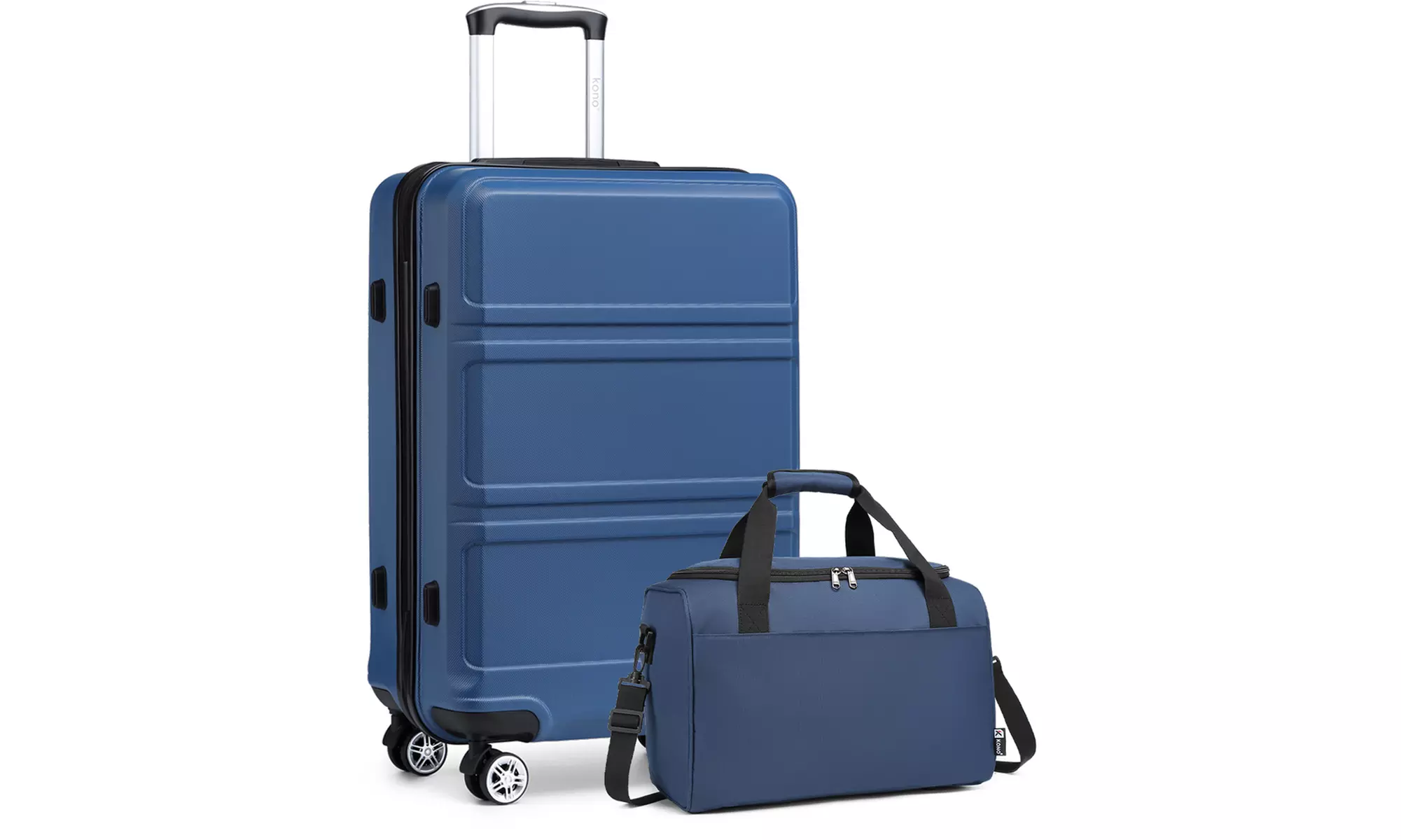 KONO 4er-Set Reisegepäck mit 3 Hartschalenkoffern inkl. Reisetasche