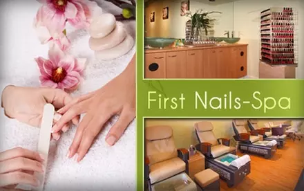 $9 for an Express Manicure (a $20 value) or $9 for $22 Toward Artificial Nail Services at First Nails and Spa - Primary Image