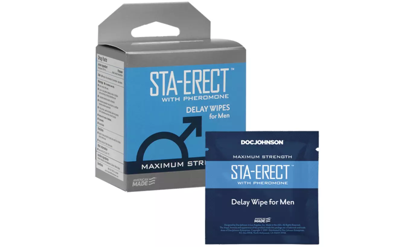 Doc Johnson Delay Wipes for Men (10-Count) - Second Medium