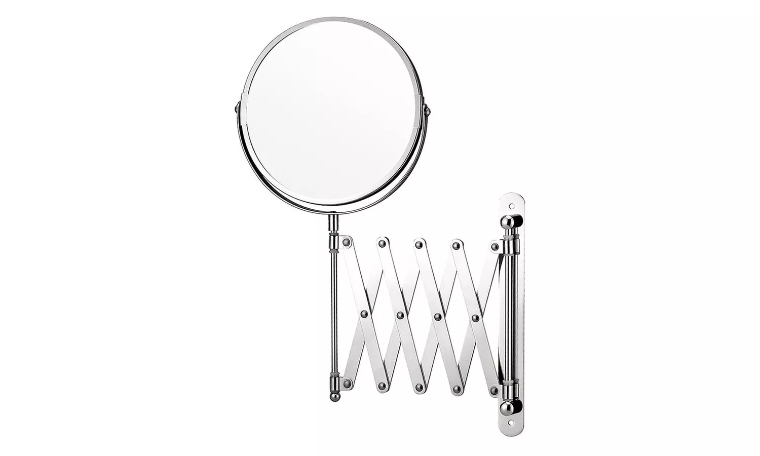 Chrome-Plated Wall-Mounted Extendable Mirror - Image 2