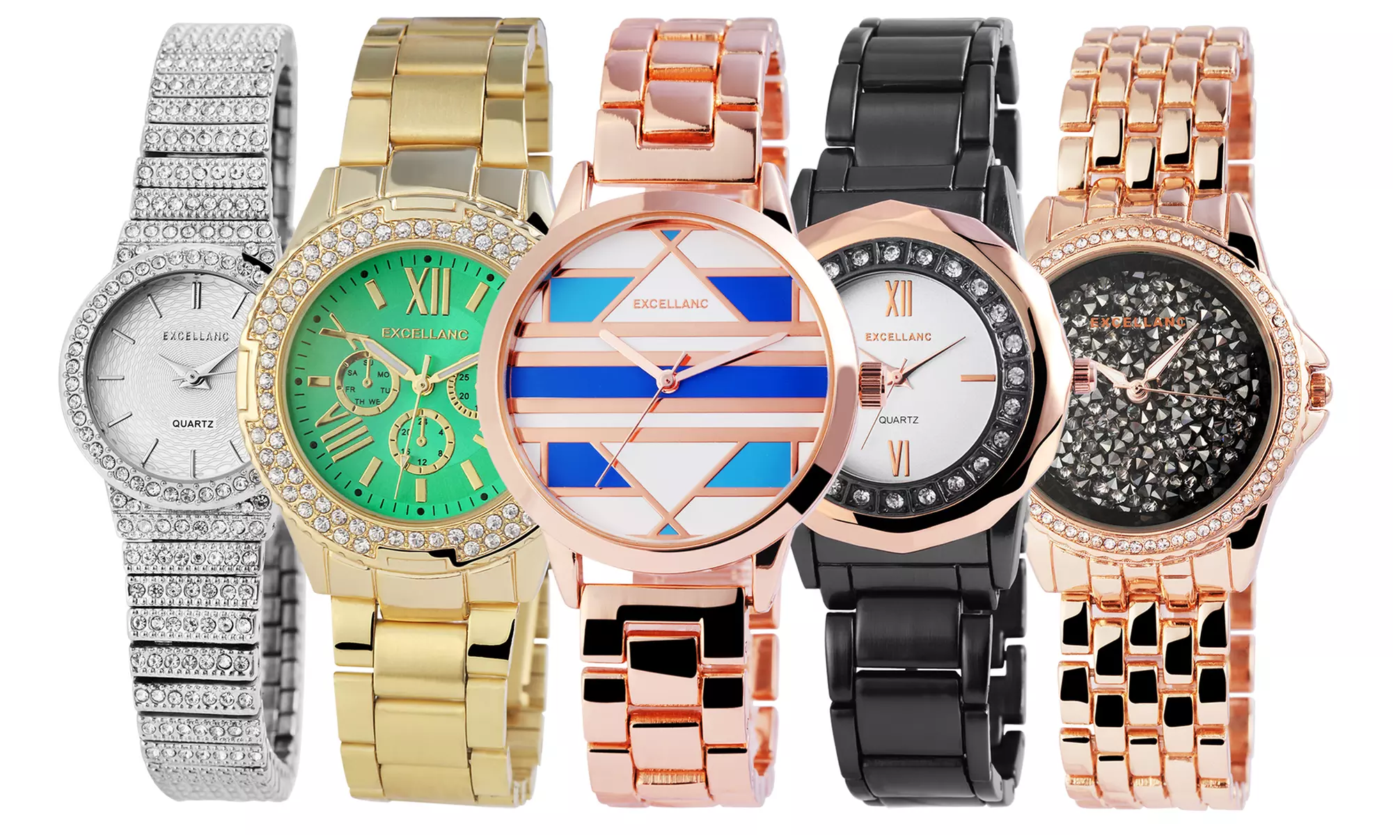 1 ou 2 montres-bracelet analogiques pour femme de la marque Excellanc - Primary Image