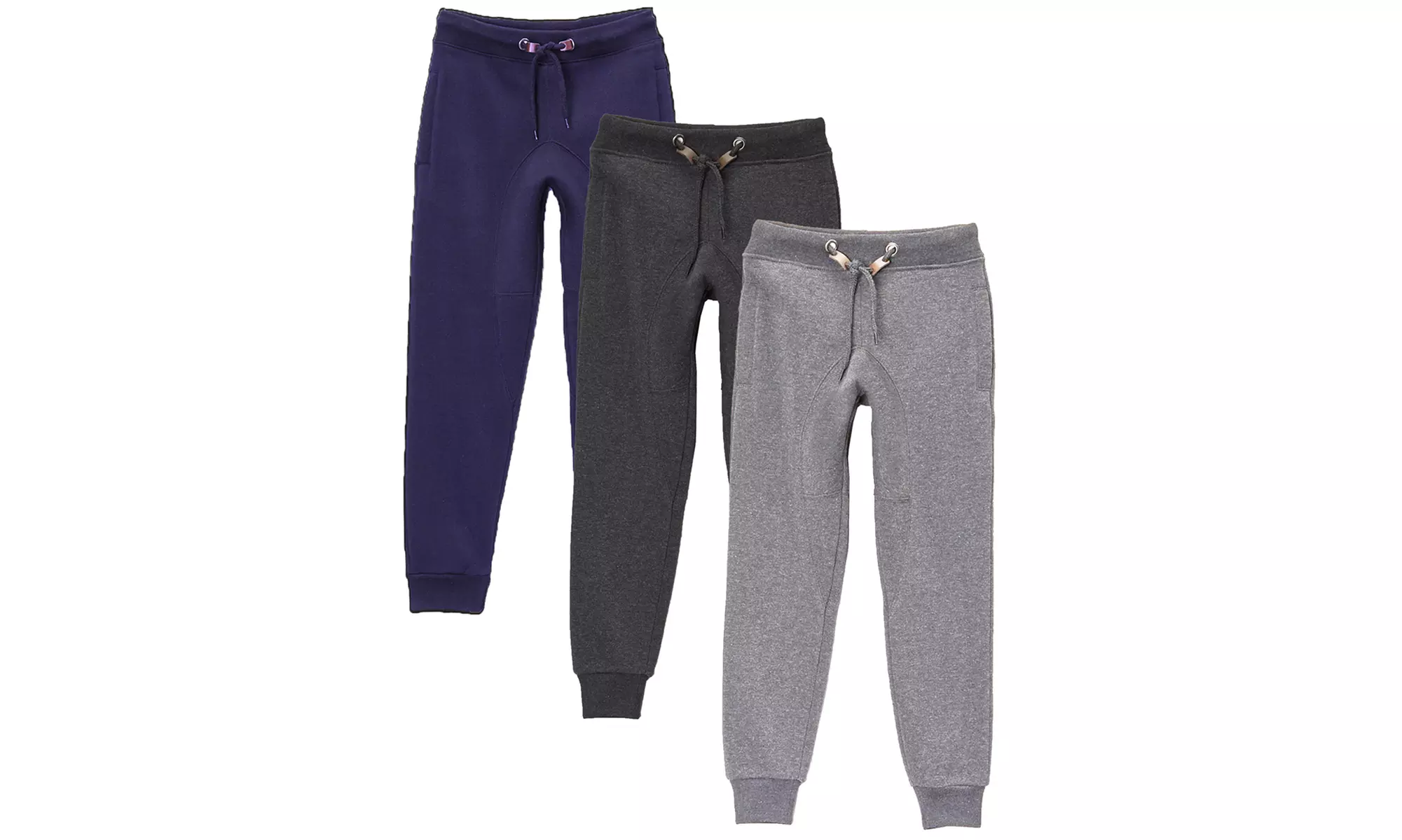 Galaxy By Harvic Boy's Brushed Fleece-Lined Joggers Sweatpants (3-Pack, S-XL) - Second Medium