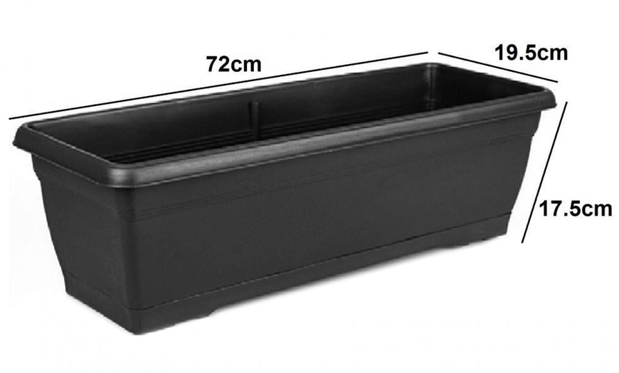 Image 4: Set of Four Rectangular 72cm Large Planters