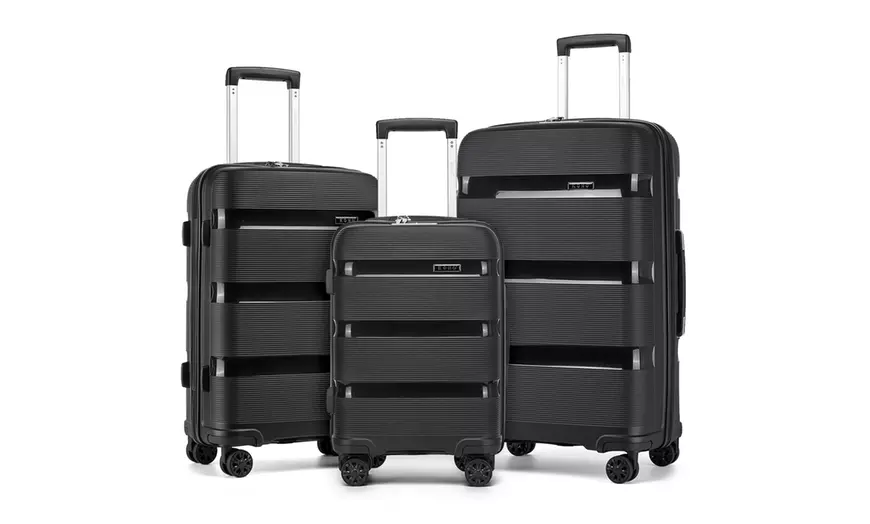 Image 2: 1 of 3 koffers met TSA-slot en dubbele zwenkwielen