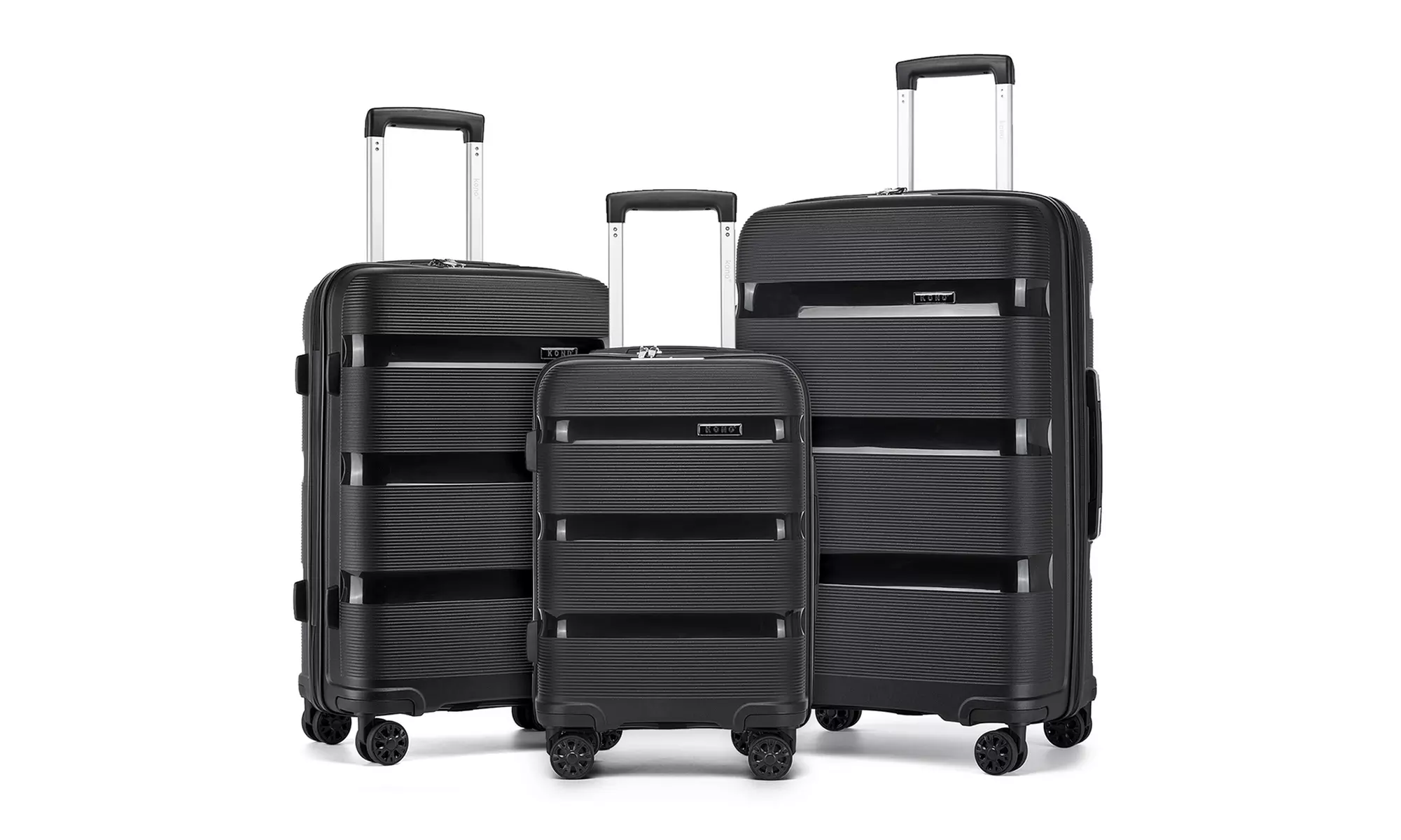 KONO Lightweight Hardshell Luggage 1 or 3-Piece with TSA Lock