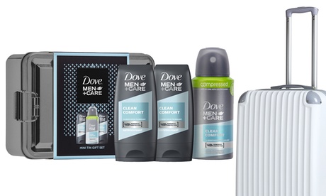 Fino a 4 set regalo Dove Men Care Mini Tin con 2 bagno schiuma e deodorante