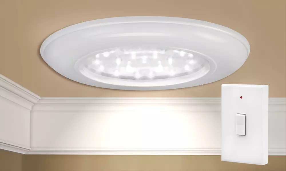 Cordless LED Ceiling and Wall Lights with Wireless Switches from £11.99 (Up to 75% Off) - Primary Image