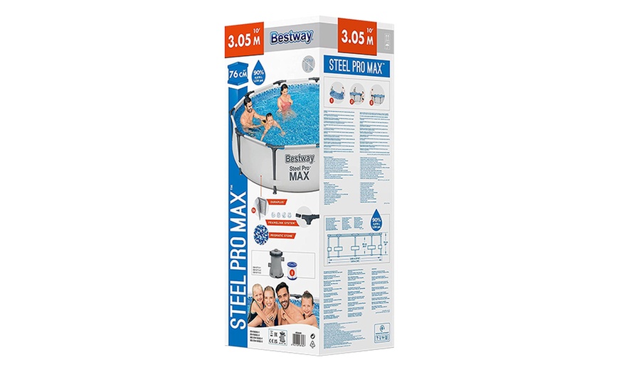 Image 6: Bestway Steel Pro Max 3.05m x 76cm Round Swimming Pool Set