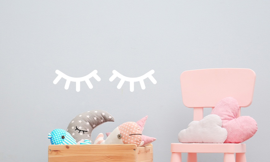 Image 3: Sleepy Eyes Wall Decor Stickers