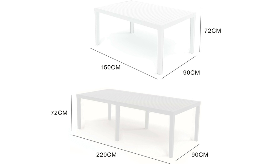 Image 8: Table de jardin rectangle "Messina" extensible