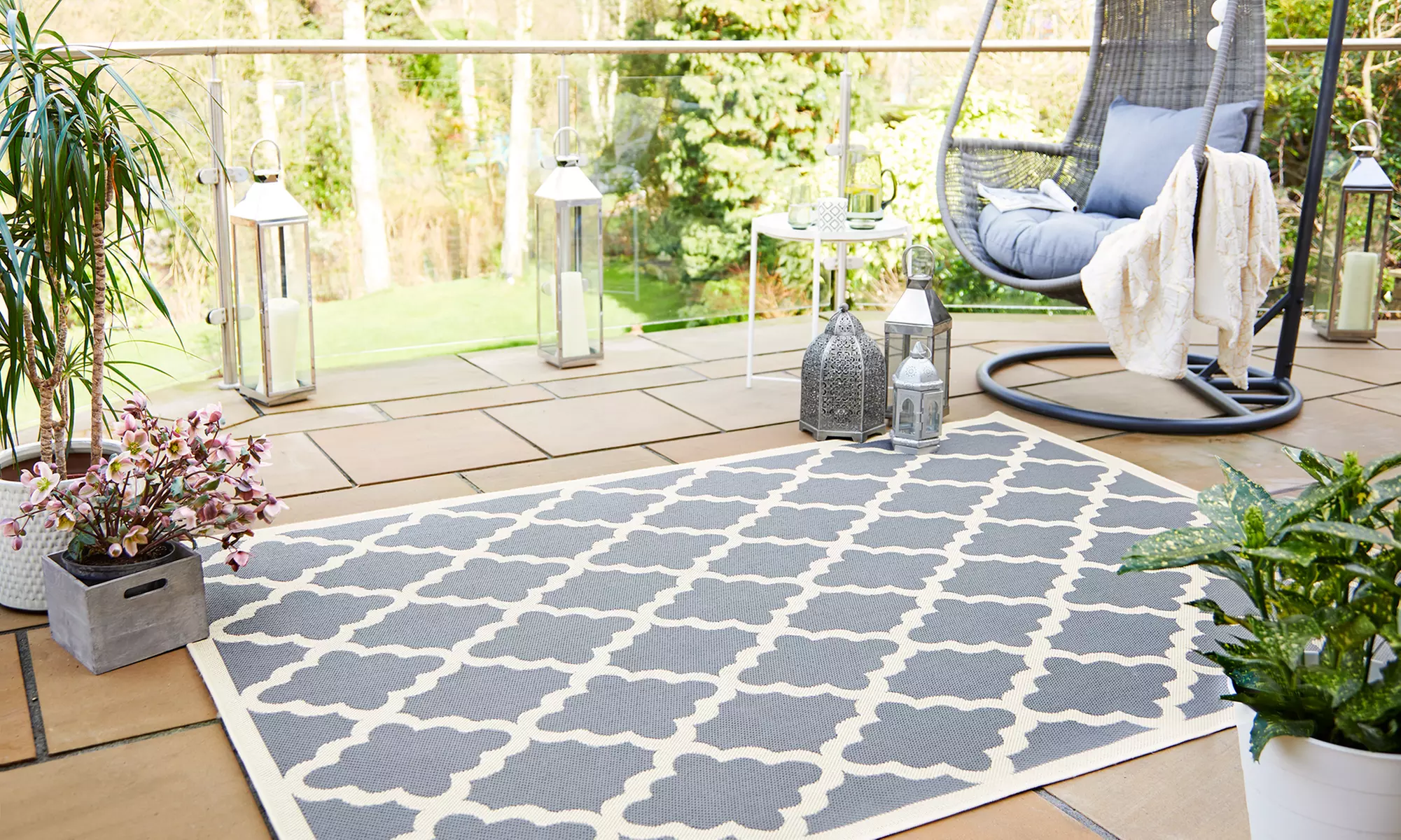 Flair Rugs Innen- und Outdoor-Teppiche „Florence Alfresco“ für Balkon, Terrasse und Garten - Primary Image