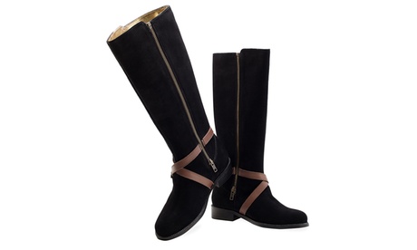 Bottes cavalières en cuir suédé Redfoot