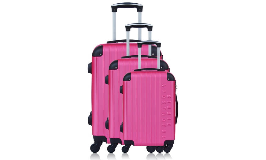 Image 7: Set of Three ABS Suitcases