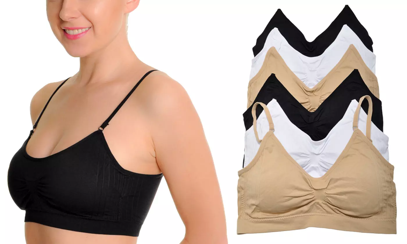 Angelina Seamless Wire-Free Bralette with Removable Pads (6-Pack) - Primary Image