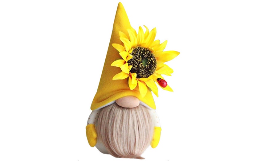 Image 5: Sunflower and Bee Faceless Gnome Decoration