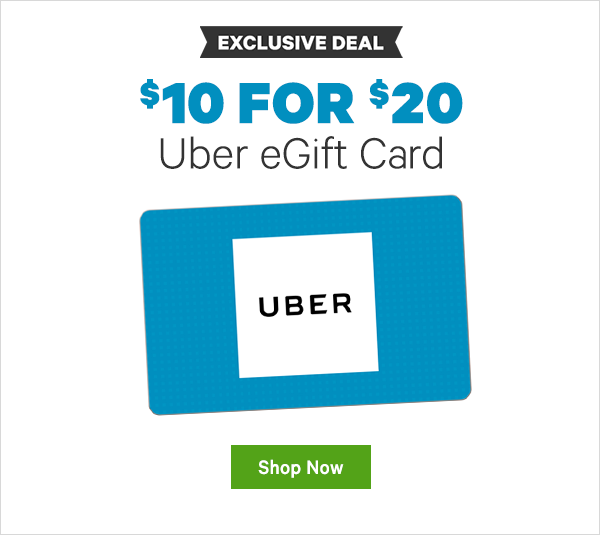 $10 for $20 Uber eGift Card