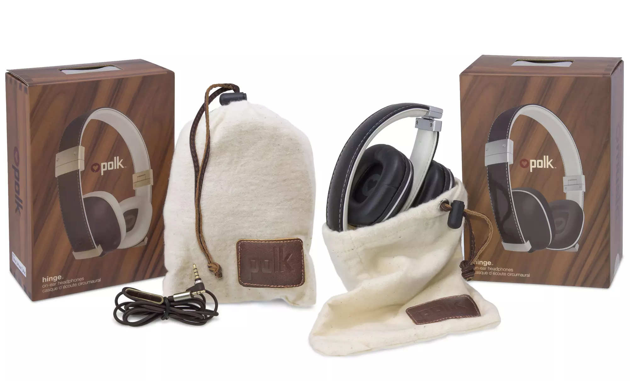 Polk Audio Hinge On-Ear Headphones with Inline Mic and Remote - Primary Image