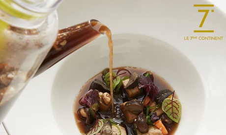 Menu Découverte en 5 volets pour 2 convives à 122,90 € au restaurant étoilé Le 7ème Continent