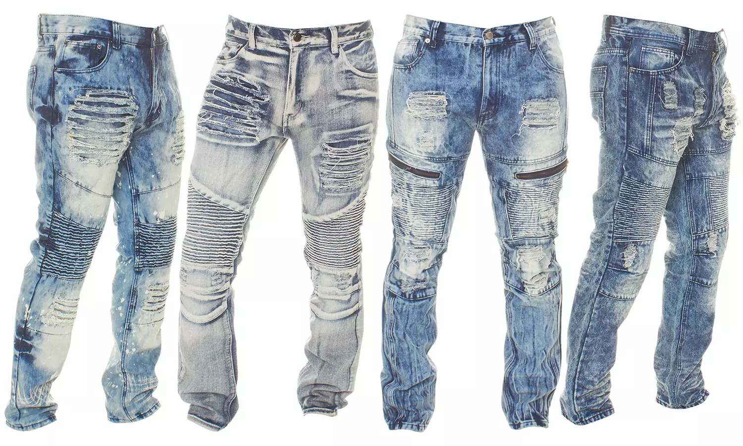 GS-115 Lion Dynasty Men's Distressed Relaxed-Fit Jeans - Primary Image