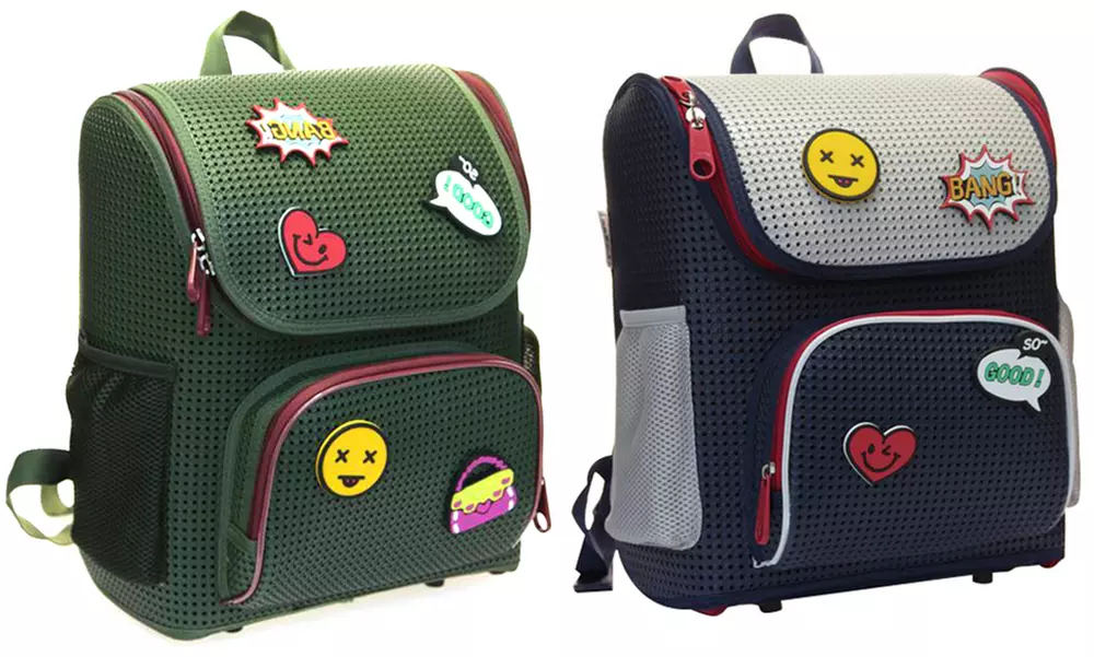 LeSac Lightweight School Backpack with Add-on Emoji Patches (4-Pack) - Primary Image
