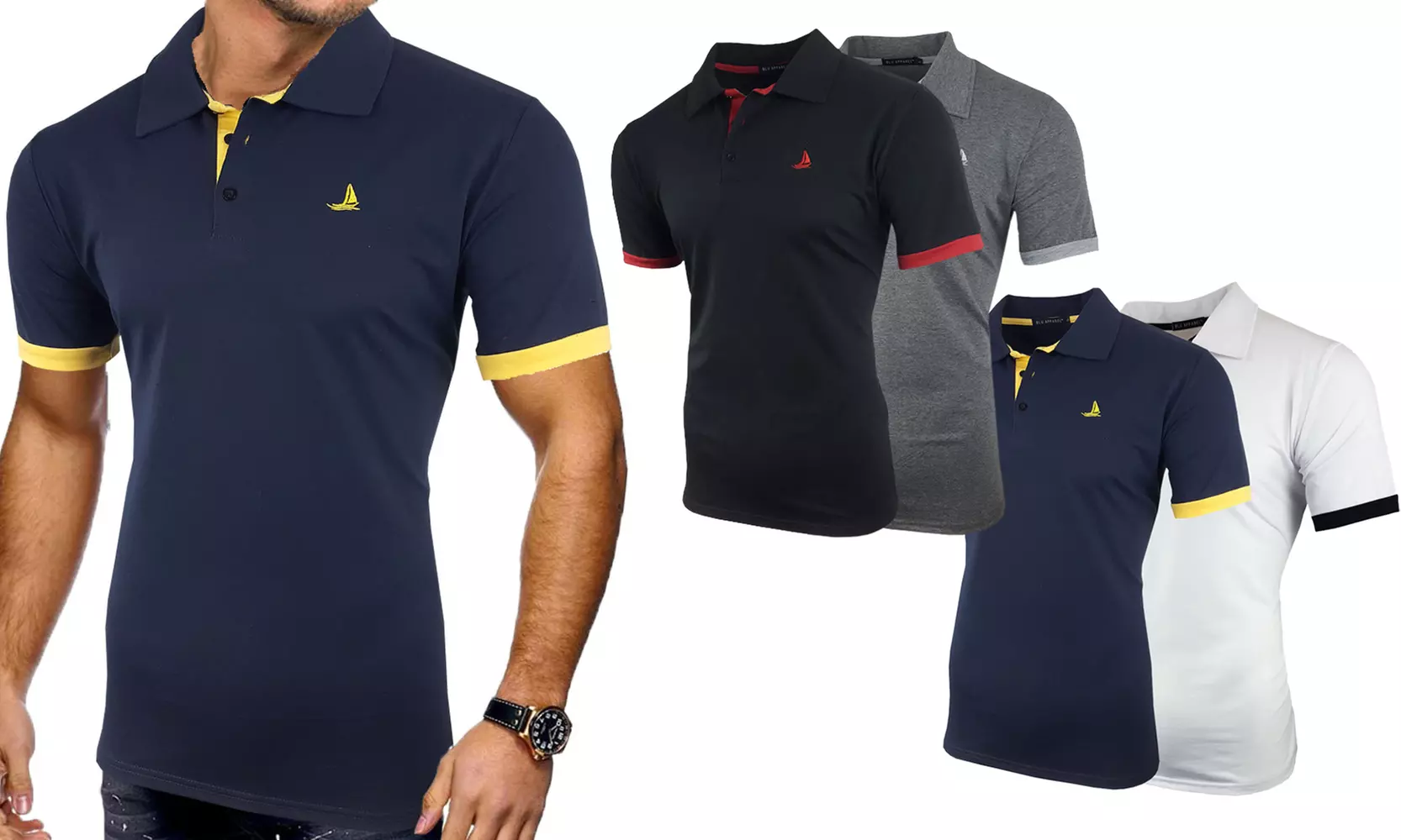 Lot de 2 polos SS Finley, Blu apparel, coloris au choix - Primary Image