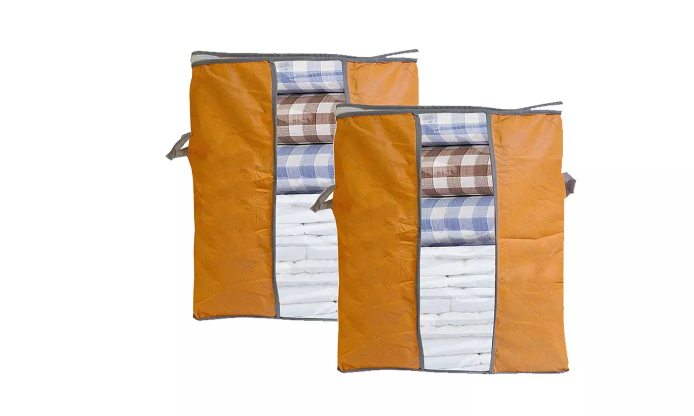 Non-Woven Clothes Storage Under-Bed Bins Foldable Closet Organizer Containers