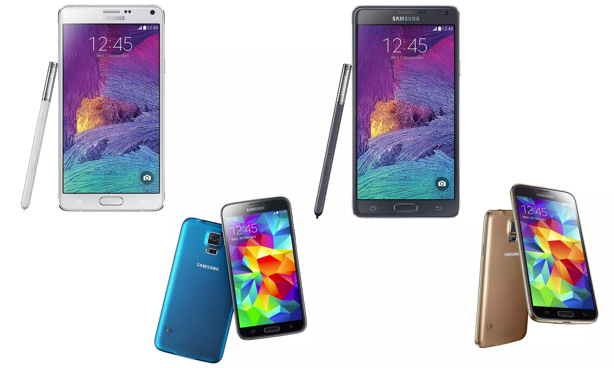 Samsung Galaxy S4, S5, Note 3, and Note 4 Smartphones (Refurbished B-Grade) - Not Compatible with Verizon or Sprint - Primary Image
