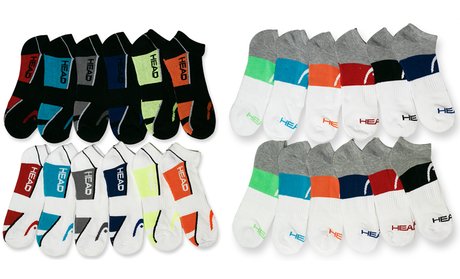 HEAD Men's Moisture-Wicking Athletic Ankle Socks (12-Pack)