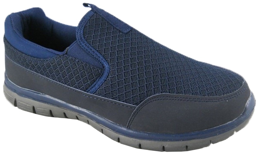 Image 4: Men's Slip-On Mesh Trainers