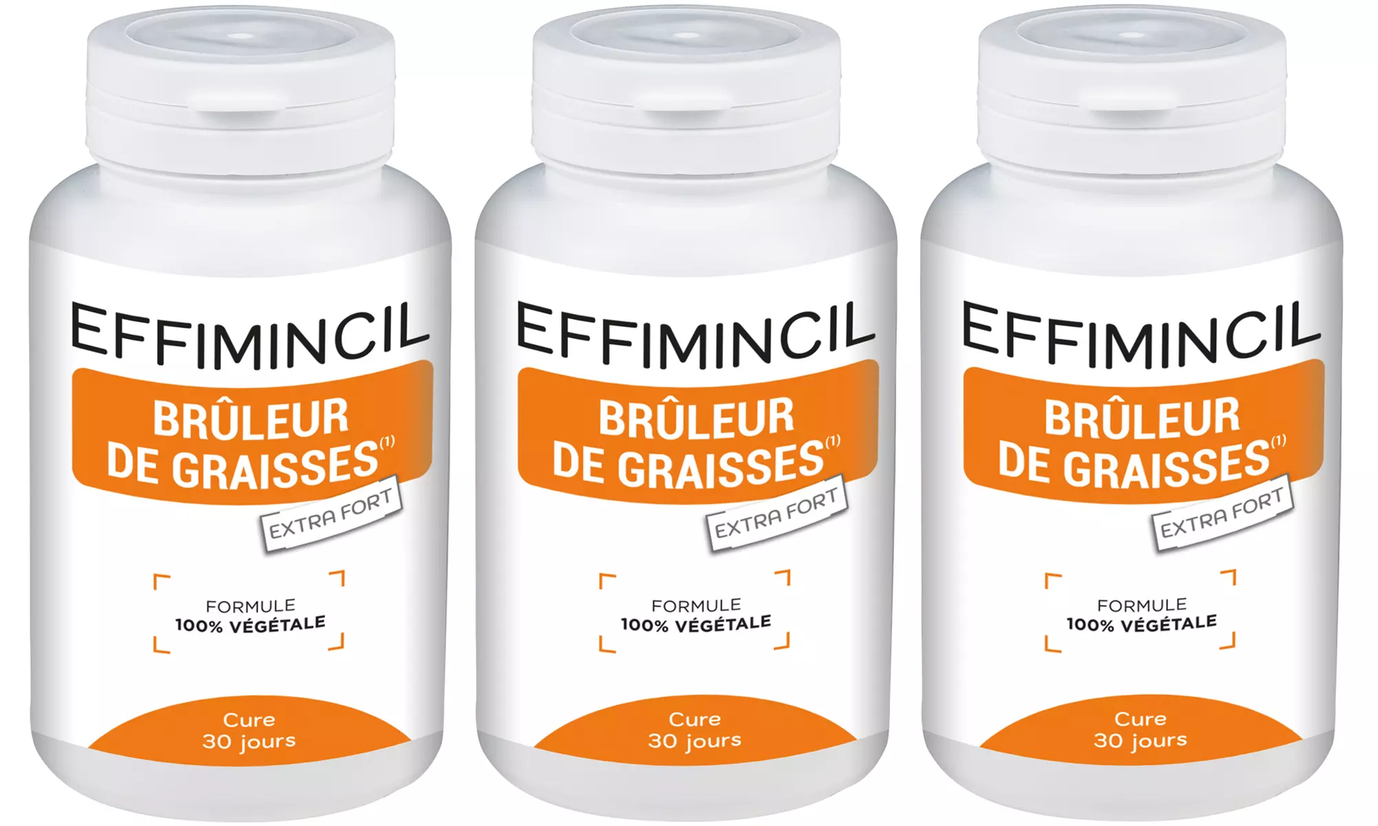 Jusqu'à 3 flacons Effimincil, cure minceur, 120 gélules - Second Medium
