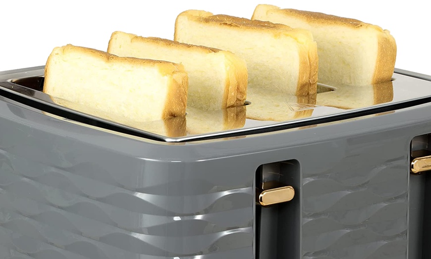 Image 7: HomCom Toaster and Kettle Set