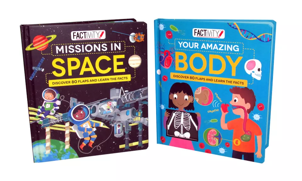 Factivity Amazing Body and Missions in Space Kids Book Bundle (2-Pack) - Primary Image