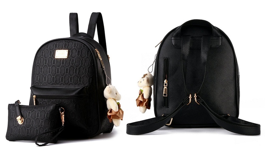 Image 1: Backpack and Handbag Set