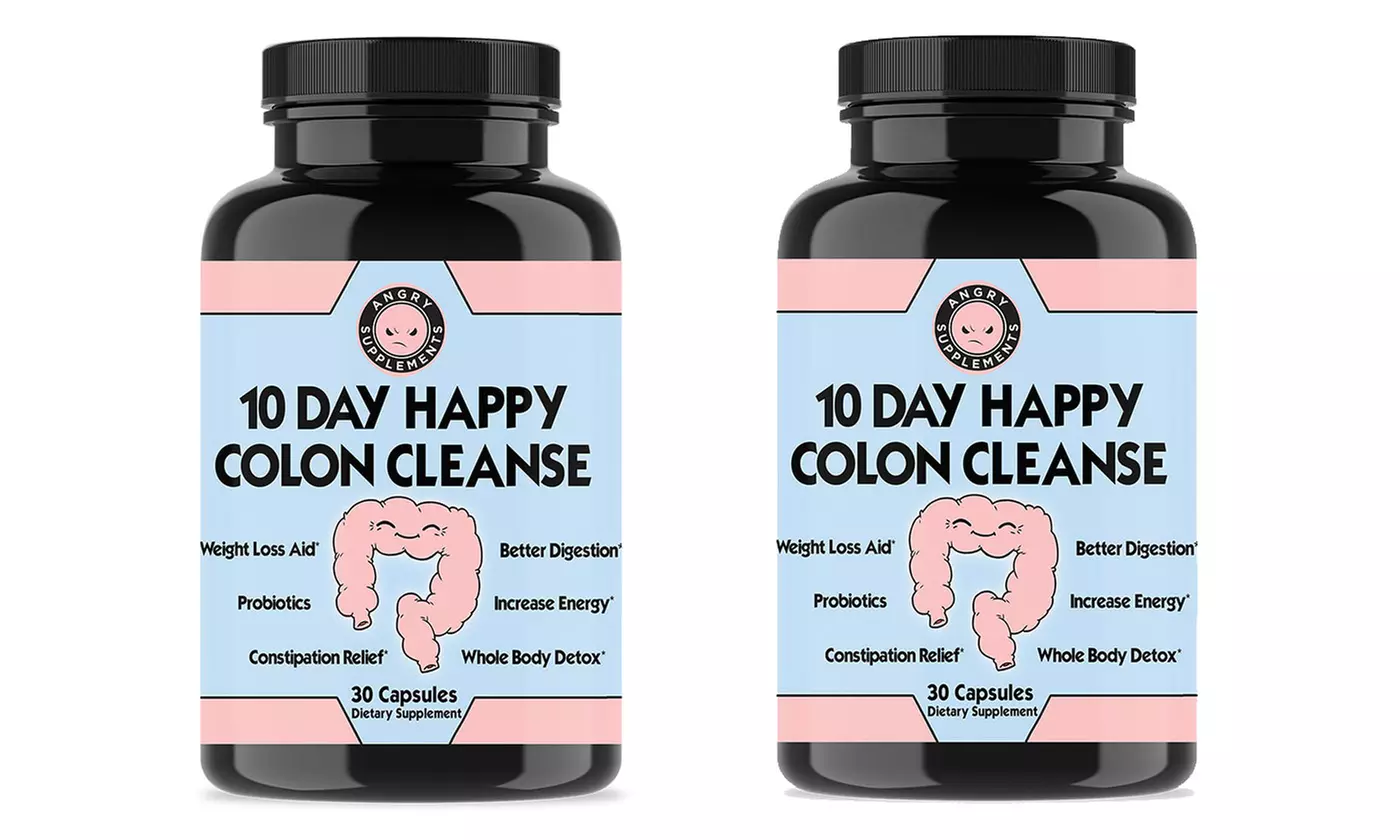 Angry Supplements 10-Day Happy Colon Cleanse Detox Capsules (1-, 2- or 3-Pack) - Second Medium
