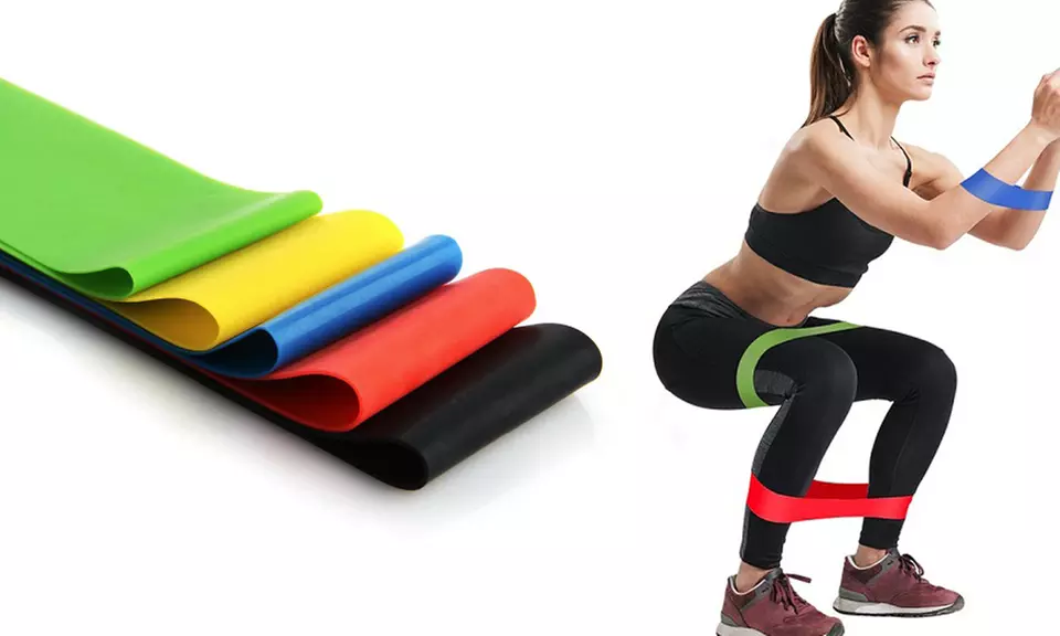 Lot de 5 bandes de résistance en latex, livraison offerte - Primary Image