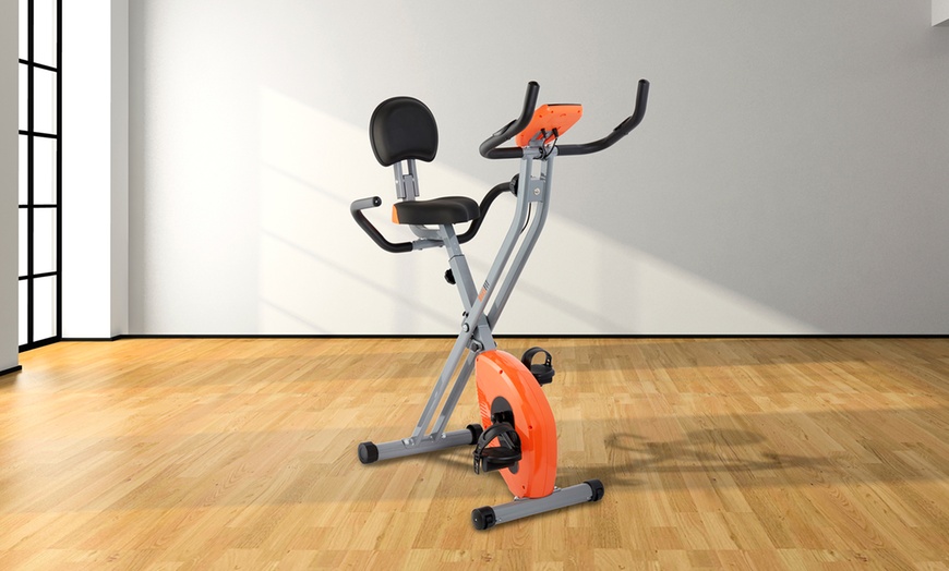 Bodyfit folding magnetic online exercise bike