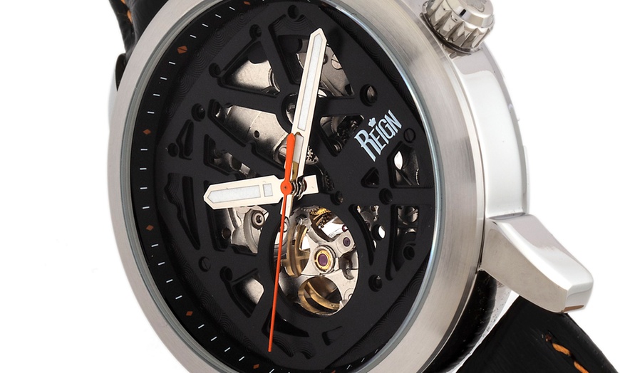 Image 5: Reign Automatic Skeleton Watch
