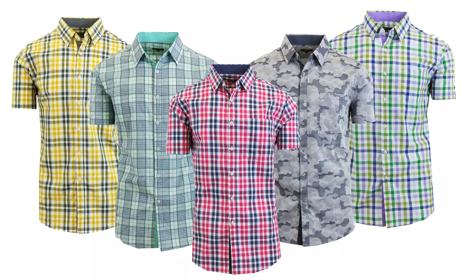 Galaxy by Harvic Men's Short-Sleeve Slim-Fit Dress Shirts - Primary Image